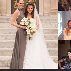 ⭐️White by Vera Wang Bridesmaid Halter Dress - Size 2